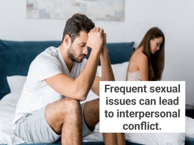 Frequent sexual issues can lead to interpersonal conflict